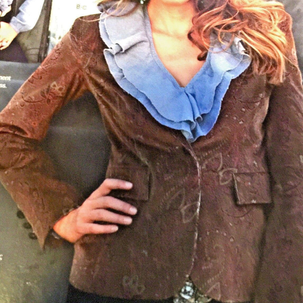 New Boston Proper Riding Jacket Paisley Corduroy Last One!  Gorgeous!